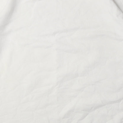 Zara Womens White Polyester Pullover Sweatshirt Size S Pullover