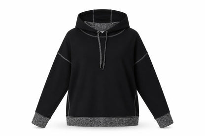 Souluxe Womens Black Polyester Pullover Hoodie Size L Pullover - Open Back