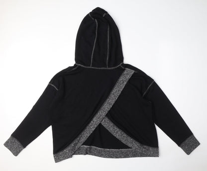 Souluxe Womens Black Polyester Pullover Hoodie Size L Pullover - Open Back