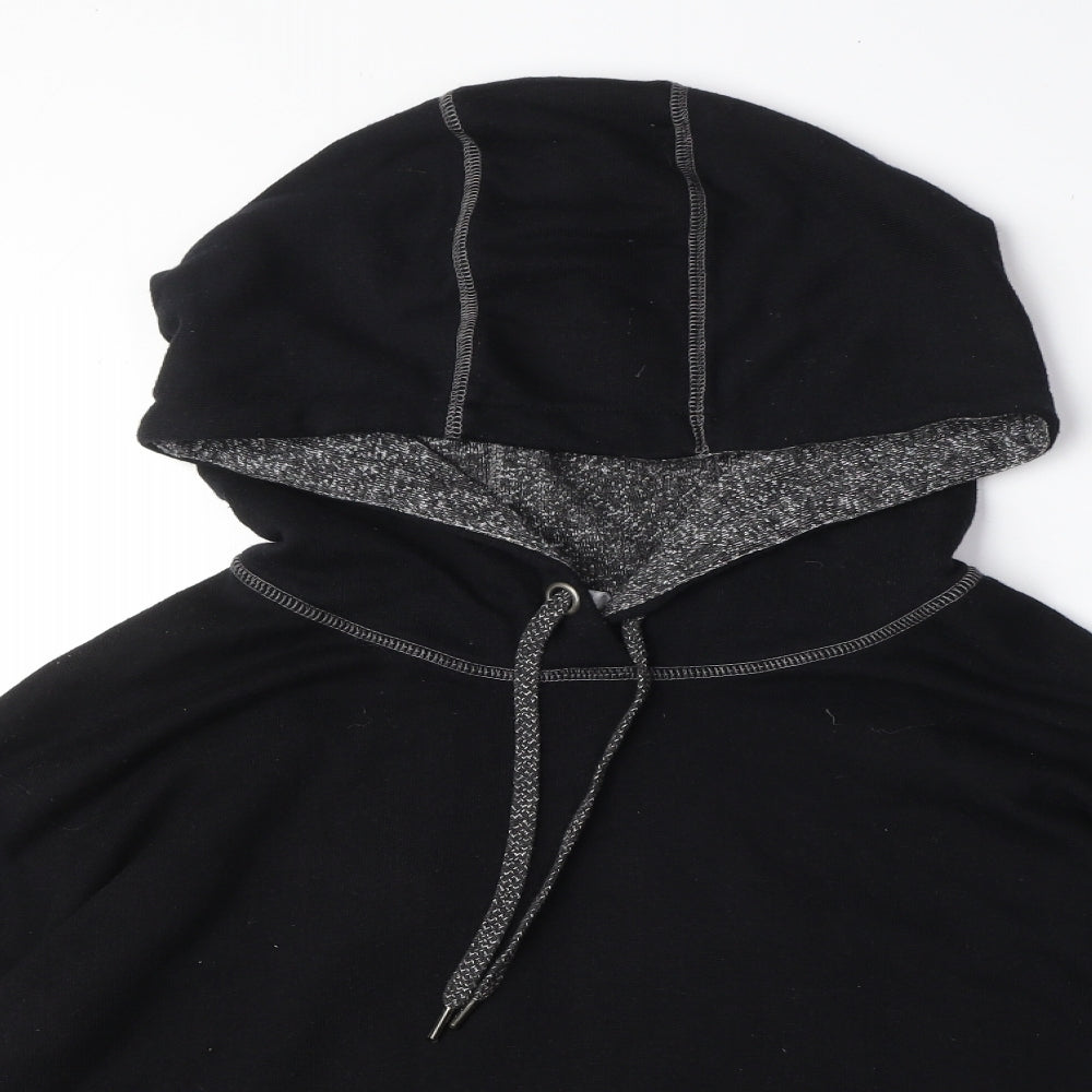 Souluxe Womens Black Polyester Pullover Hoodie Size L Pullover - Open Back