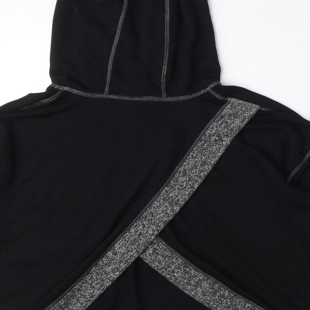 Souluxe Womens Black Polyester Pullover Hoodie Size L Pullover - Open Back