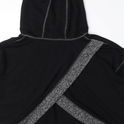 Souluxe Womens Black Polyester Pullover Hoodie Size L Pullover - Open Back