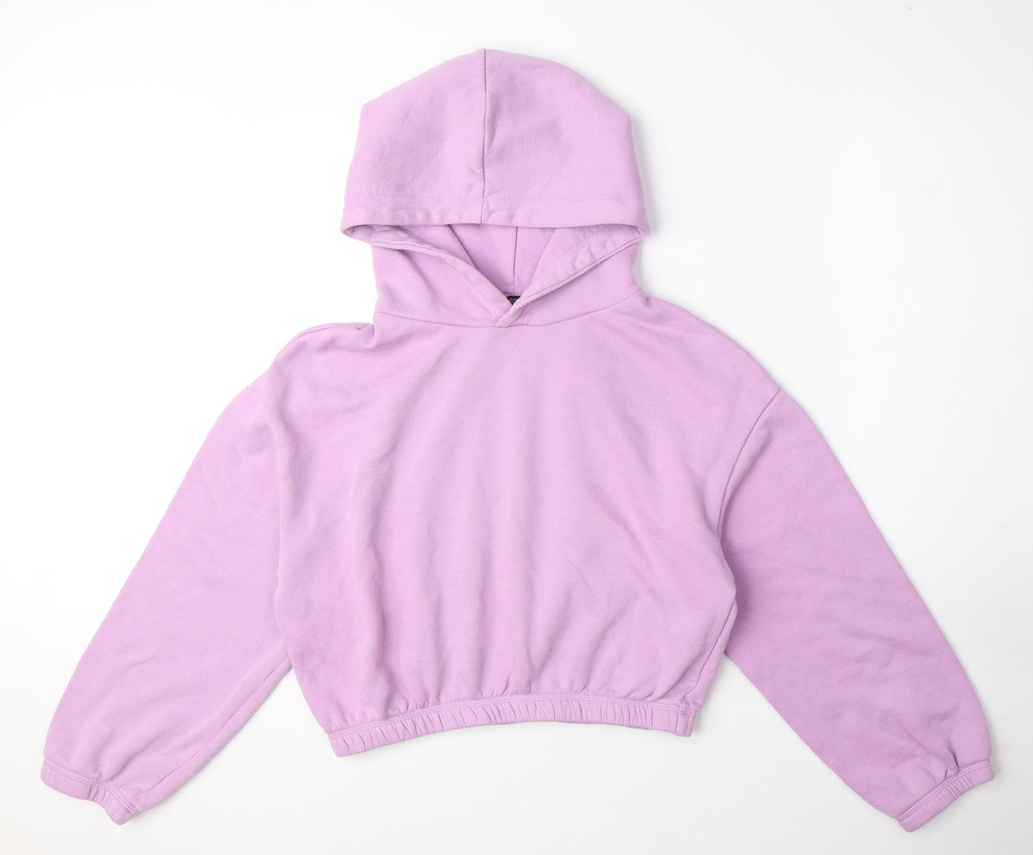 Zara Womens Purple Cotton Pullover Hoodie Size M Pullover