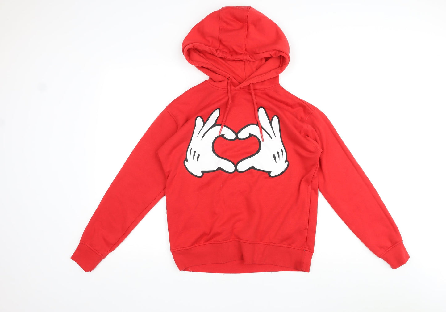 Womens UK Size XS Disney Red Pullover Hoodie