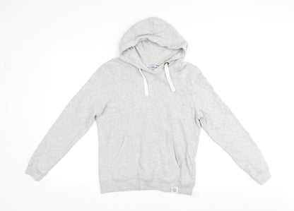 Avenue Womens Grey Cotton Pullover Hoodie Size 8 Pullover