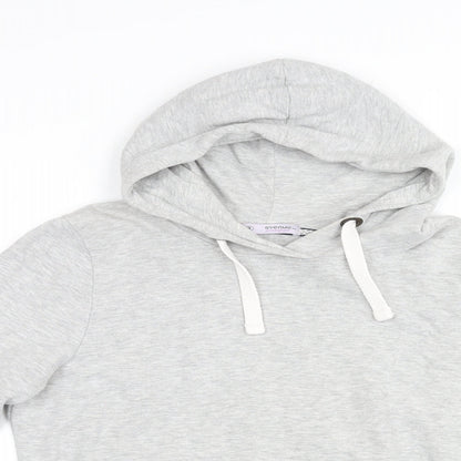 Avenue Womens Grey Cotton Pullover Hoodie Size 8 Pullover