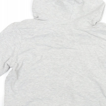 Avenue Womens Grey Cotton Pullover Hoodie Size 8 Pullover
