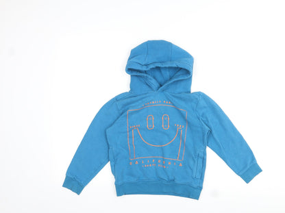 NEXT Boys Blue Cotton Pullover Hoodie Size 7 Years Pullover - Totally Rad Skate