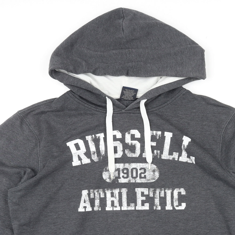 Mens UK Size M Russell Athletic Grey Pullover Hoodie