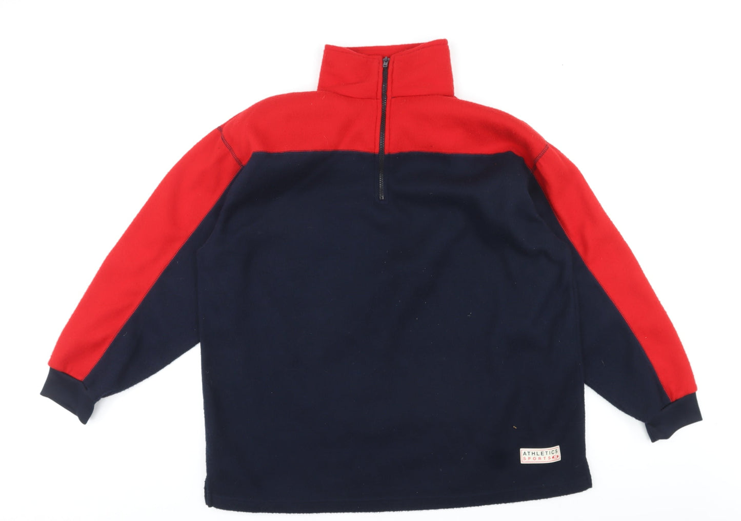 Alibi Mens Blue Polyester Henley Sweatshirt Size L - 1/4 Zip