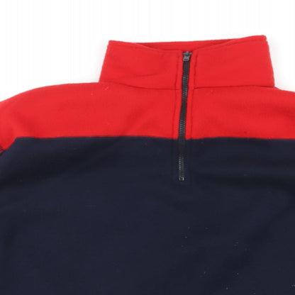 Alibi Mens Blue Polyester Henley Sweatshirt Size L - 1/4 Zip
