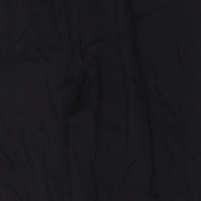 Divided by H&M Womens Black Herringbone Viscose Trousers Size 12 L29 in Regular