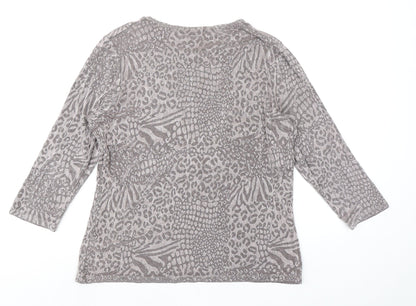 Womens UK Size 16 Marks and Spencer Grey Basic T-Shirt