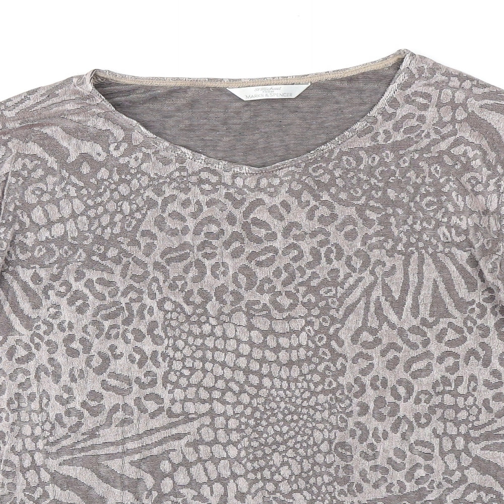 Womens UK Size 16 Marks and Spencer Grey Basic T-Shirt