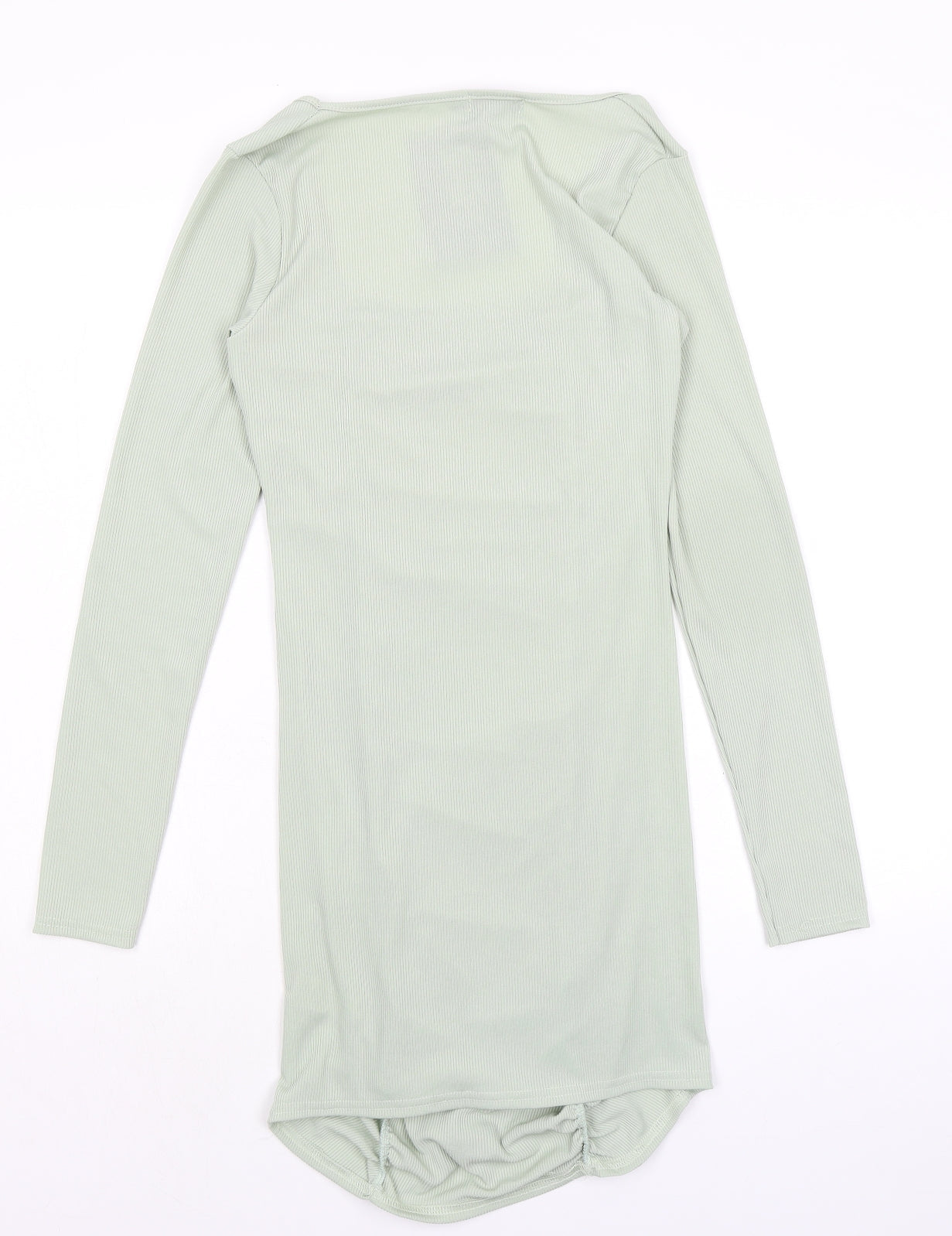 PRETTYLITTLETHING Womens Green Polyester A-Line Size 14 Square Neck Pullover