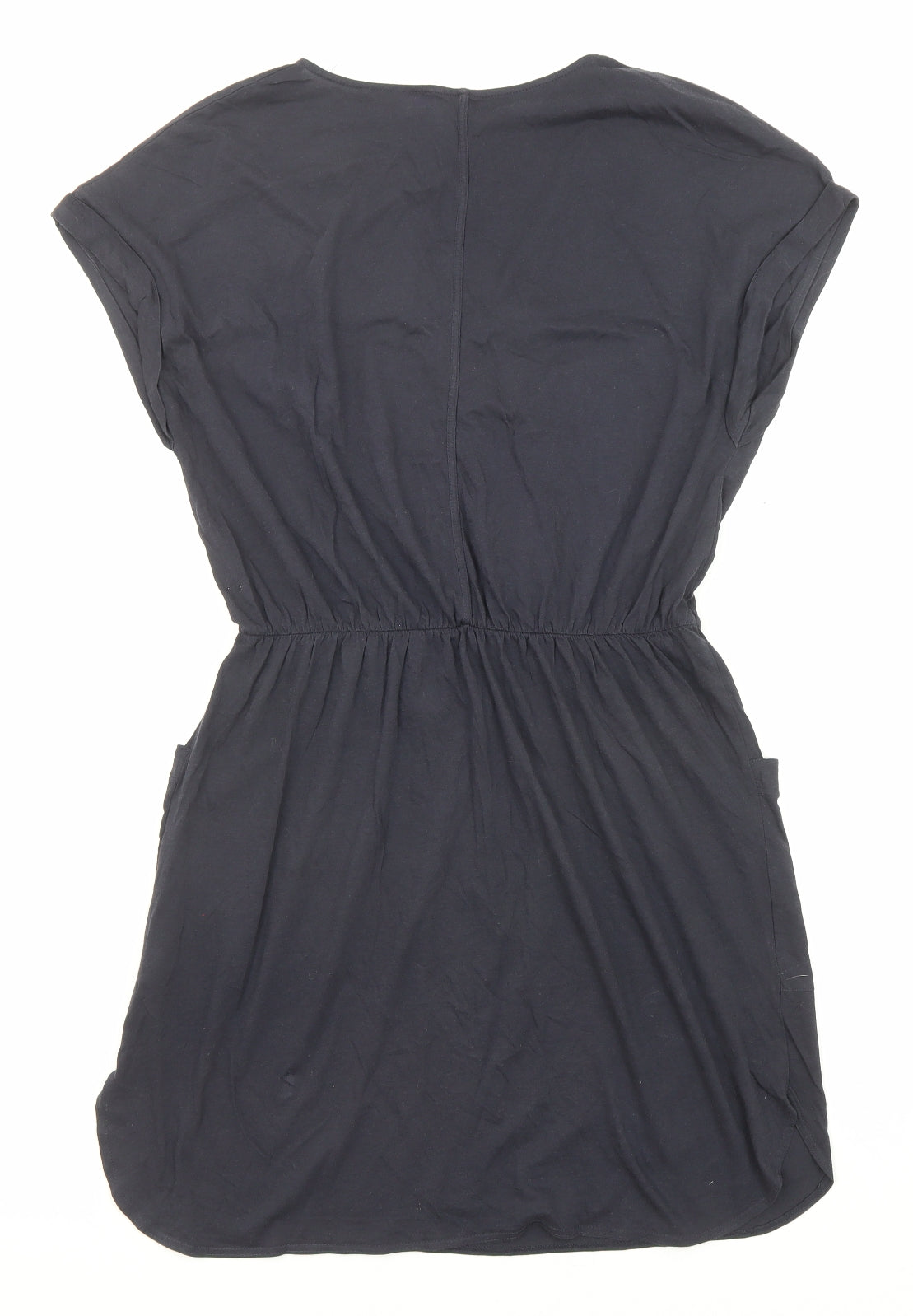 NEXT Womens Blue Cotton A-Line Size 12 V-Neck Pullover - Mark on front