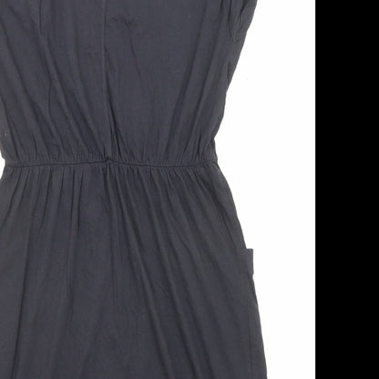 NEXT Womens Blue Cotton A-Line Size 12 V-Neck Pullover - Mark on front