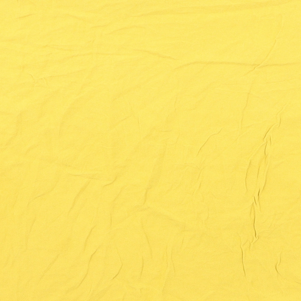 Womens UK Size 4 H&M Yellow Basic T-Shirt