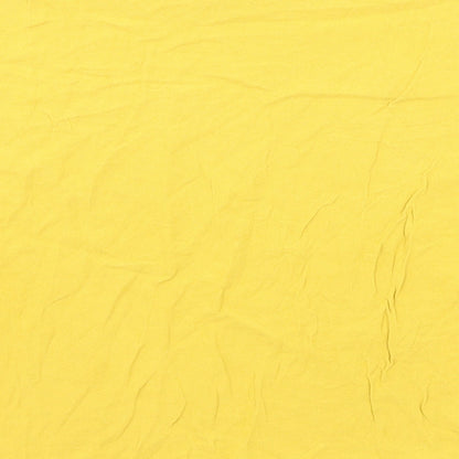 Womens UK Size 4 H&M Yellow Basic T-Shirt