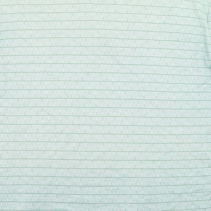 Grant Thomas Mens Green Striped Cotton Polo Size M Collared Button