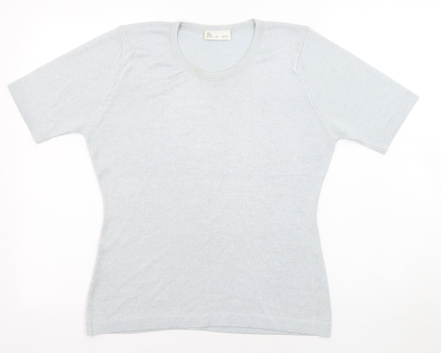 BHS Womens Blue Round Neck Acrylic Pullover Jumper Size 10