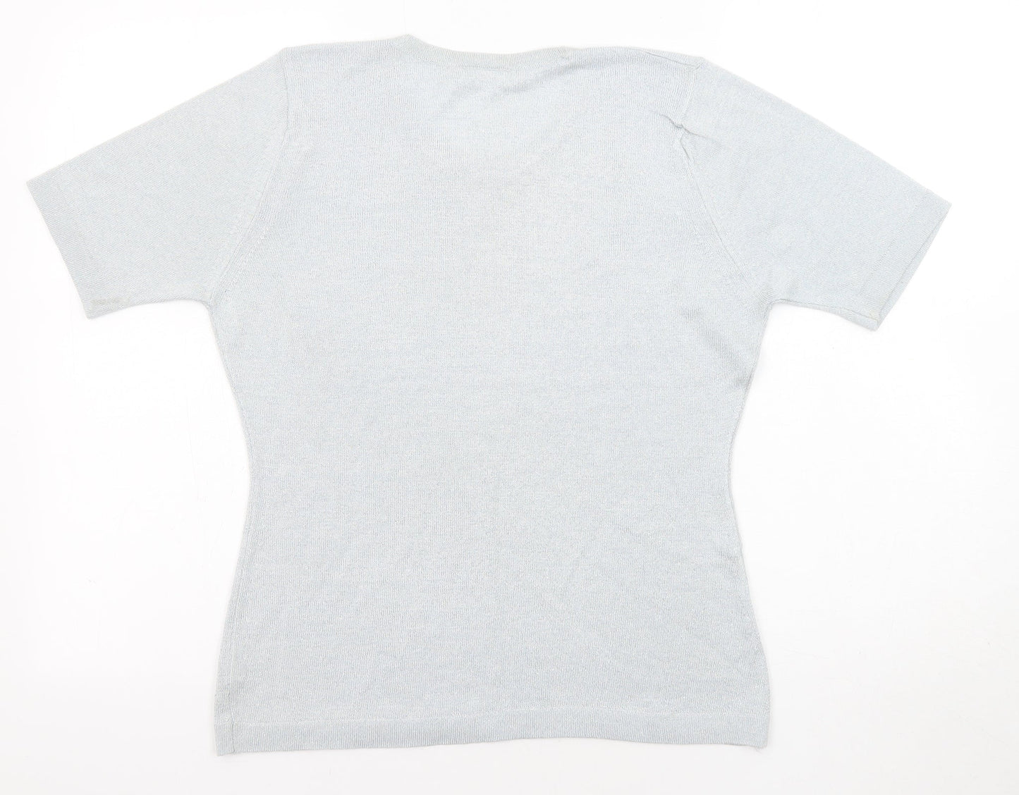 BHS Womens Blue Round Neck Acrylic Pullover Jumper Size 10