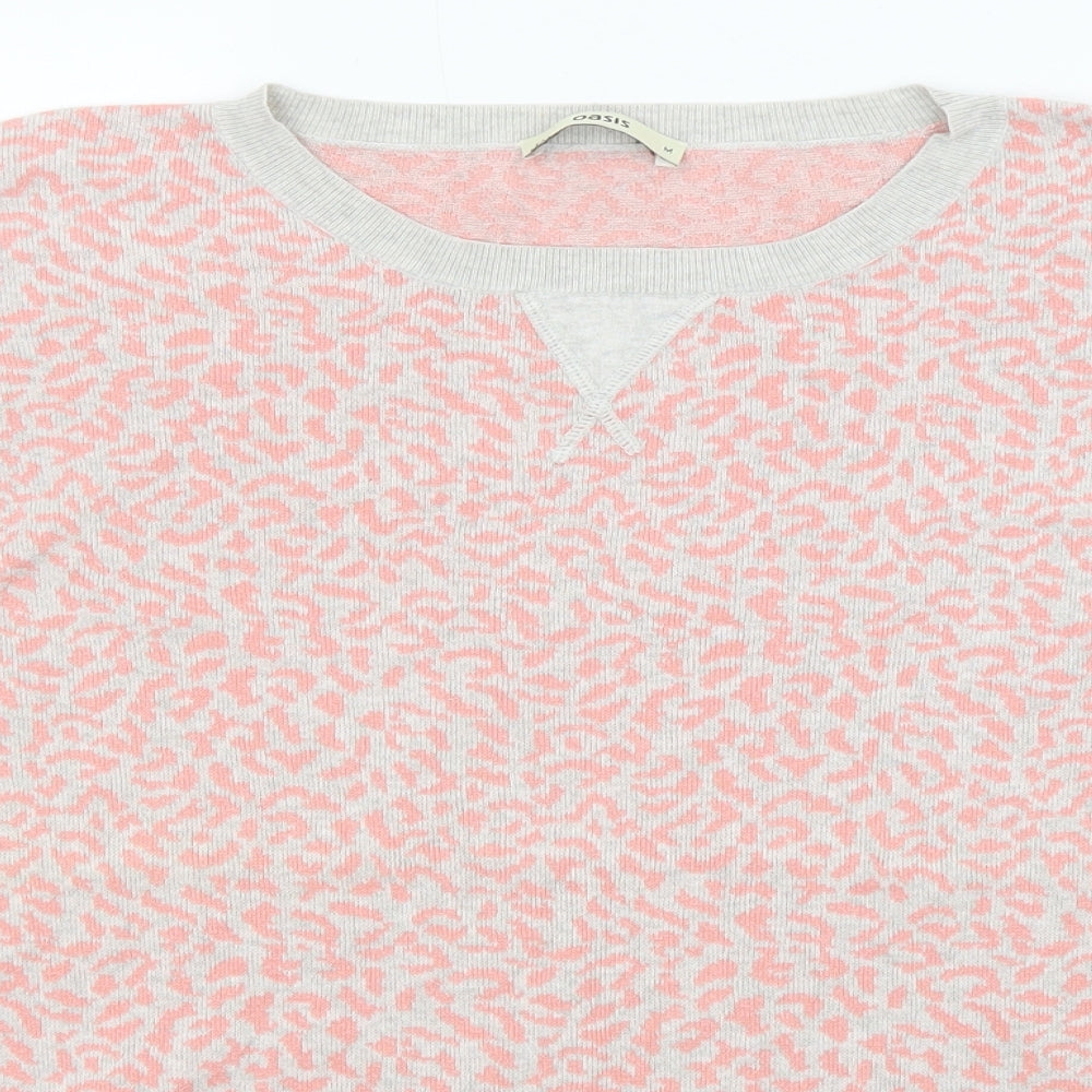 Womens UK Size M Oasis Pink Pullover Jumper