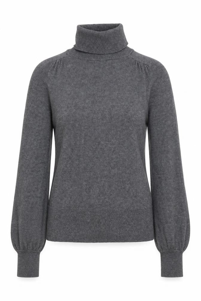 New Look Womens Grey Roll Neck Viscose Pullover Jumper Size 12