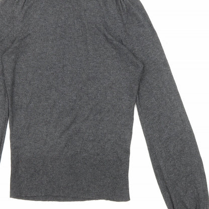 New Look Womens Grey Roll Neck Viscose Pullover Jumper Size 12