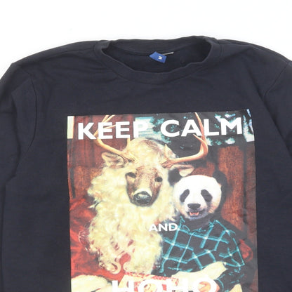 Mens UK Size M H&M Black Pullover Sweatshirt