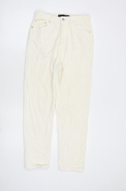 Womens UK Size 8 Stradivarius Regular Fit  Ivory Trousers