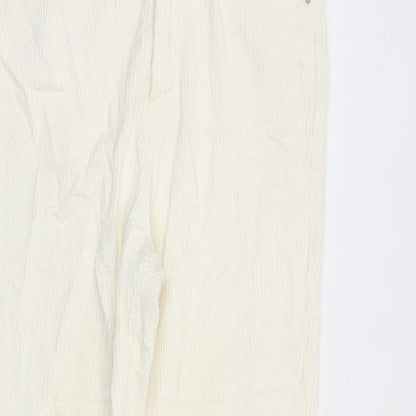 Womens UK Size 8 Stradivarius Regular Fit  Ivory Trousers