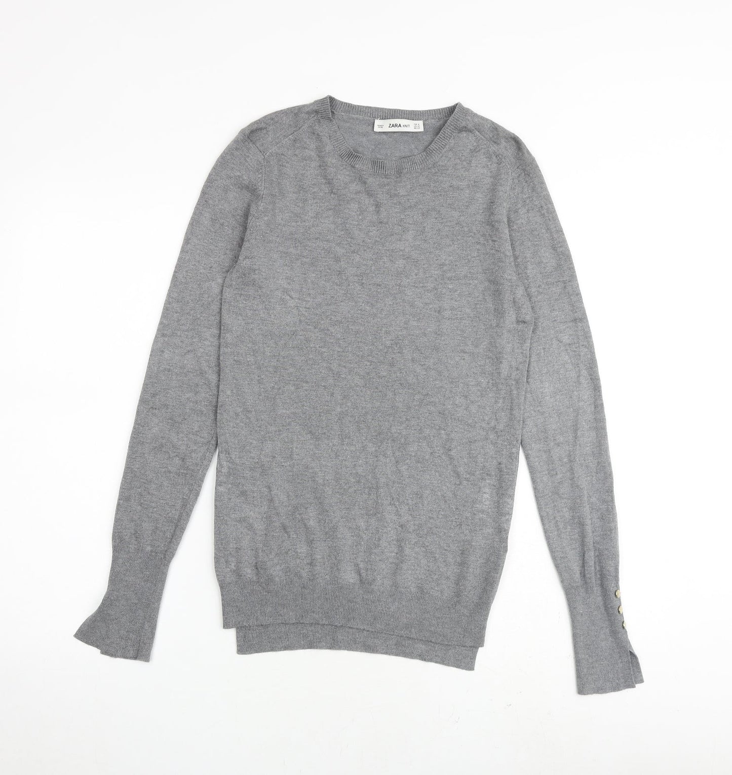 Womens UK Size M Zara Grey Pullover Jumper