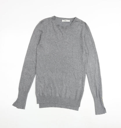 Womens UK Size M Zara Grey Pullover Jumper
