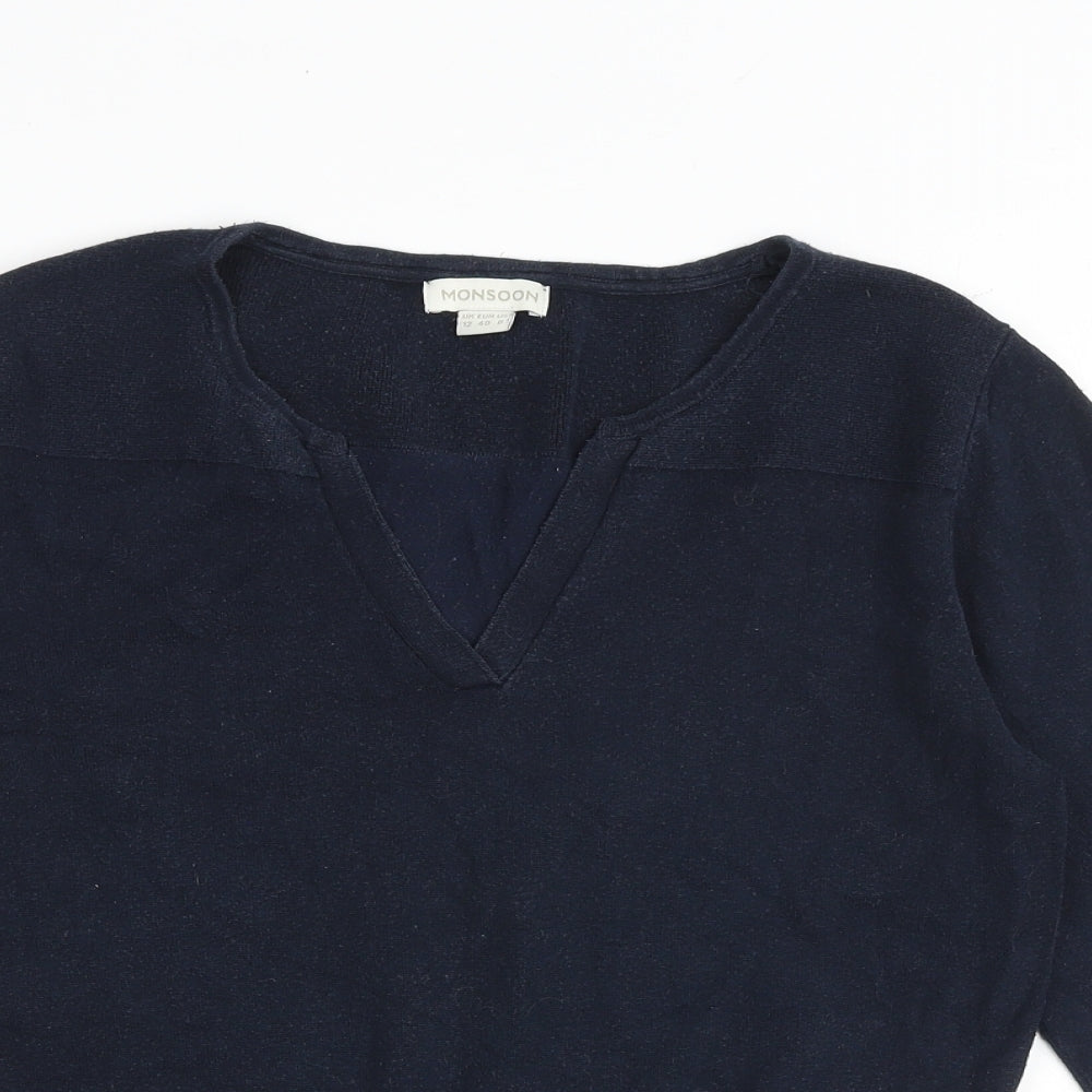 Womens UK Size 12 Monsoon Blue Pullover Jumper