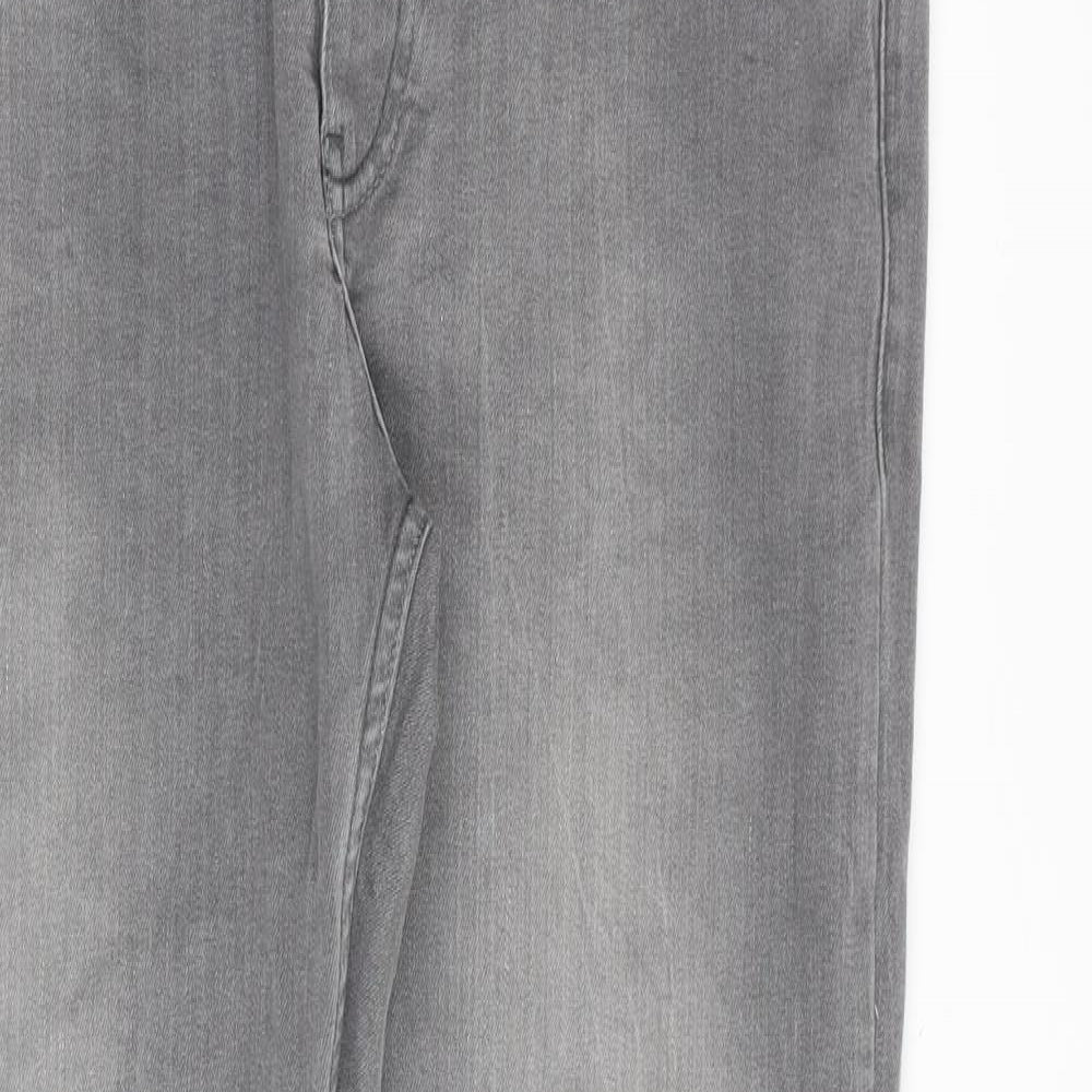 Crafted Mens Grey Cotton Skinny Jeans Size 32 in L30 in Regular Button