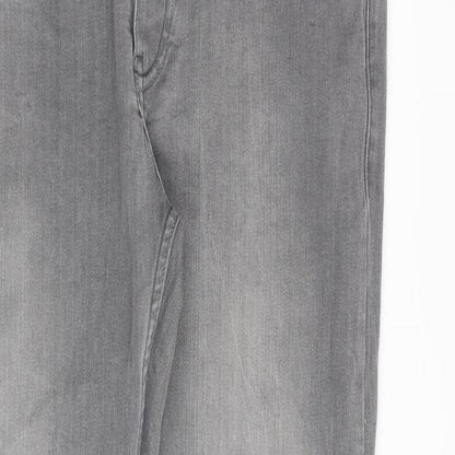 Crafted Mens Grey Cotton Skinny Jeans Size 32 in L30 in Regular Button