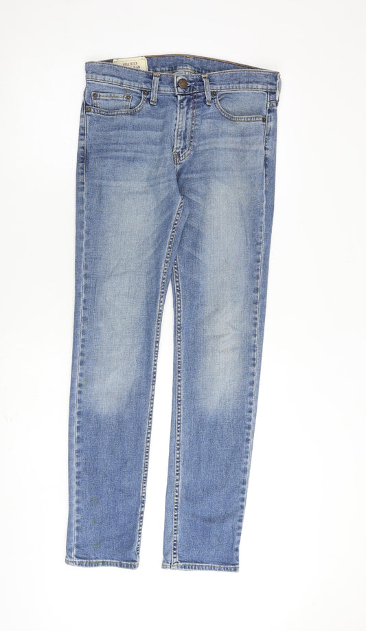 Hollister Mens Blue Cotton Skinny Jeans Size 29 in L32 in Regular Zip