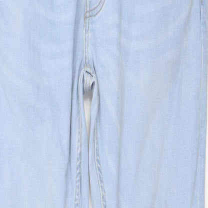 Denim & Co. Mens Blue Cotton Straight Jeans Size 34 in L30 in Regular Button