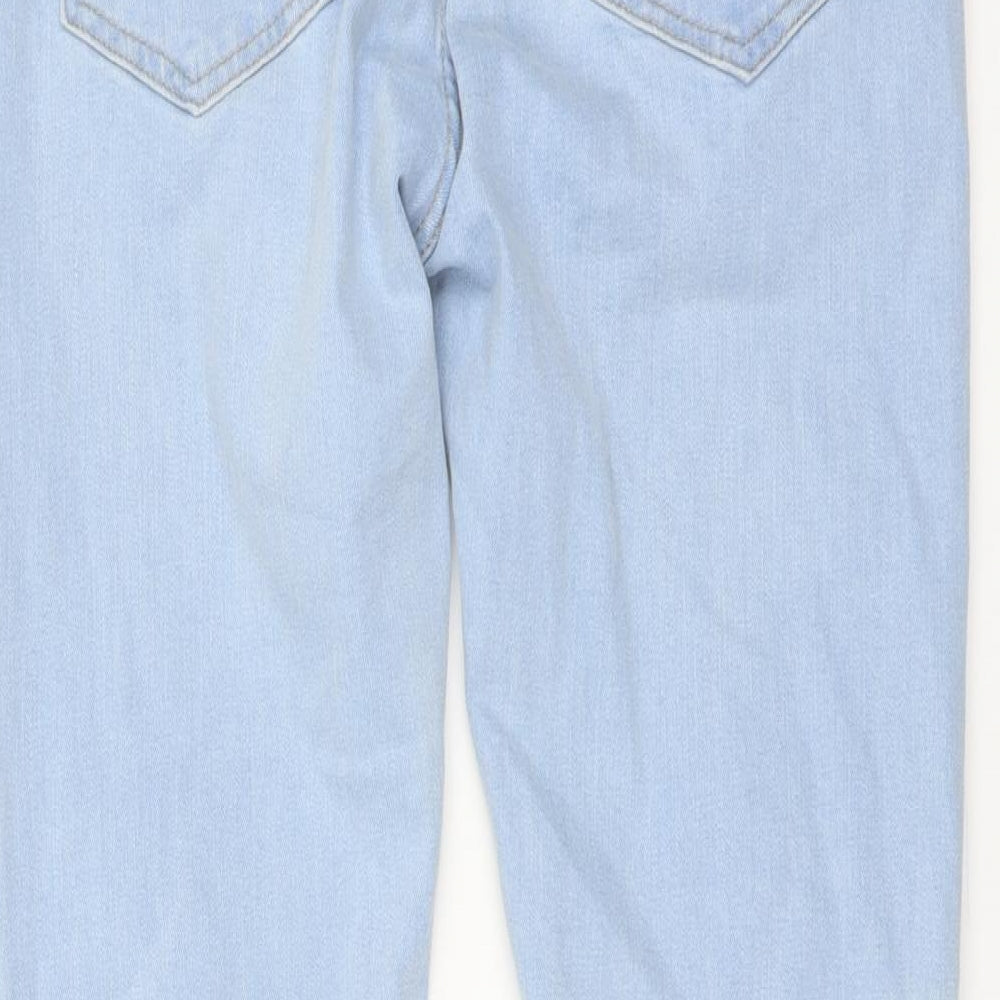 Denim & Co. Mens Blue Cotton Straight Jeans Size 34 in L30 in Regular Button