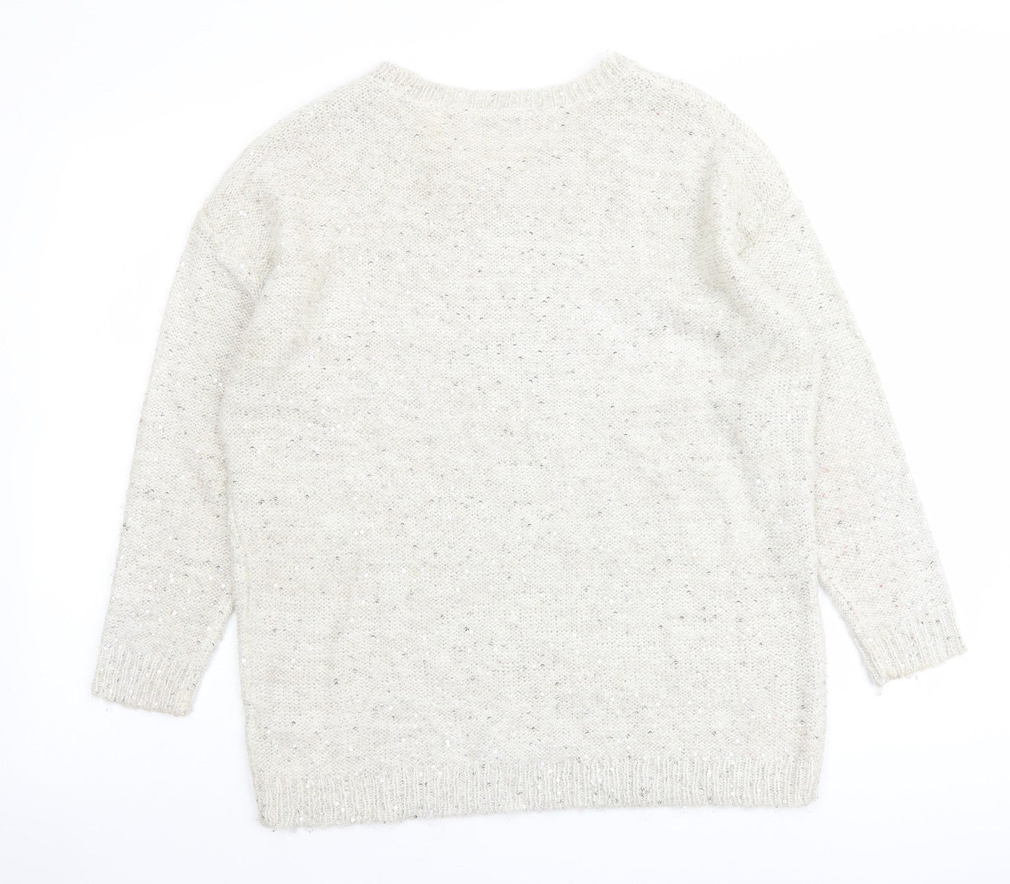 Womens UK Size 10 Marks and Spencer Beige Pullover Jumper