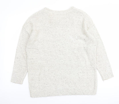 Womens UK Size 10 Marks and Spencer Beige Pullover Jumper