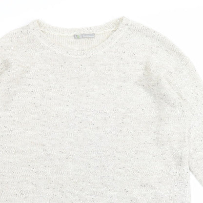 Womens UK Size 10 Marks and Spencer Beige Pullover Jumper