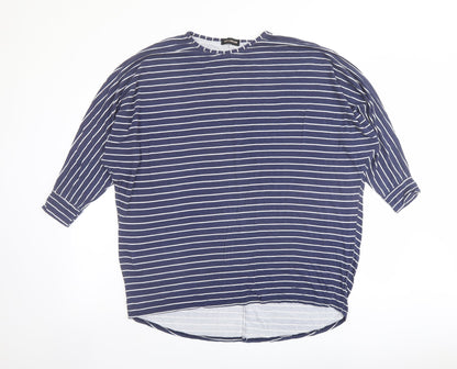 Womens UK Size M QED London Blue Basic Blouse