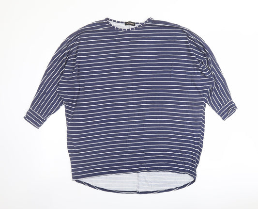Womens UK Size M QED London Blue Basic Blouse