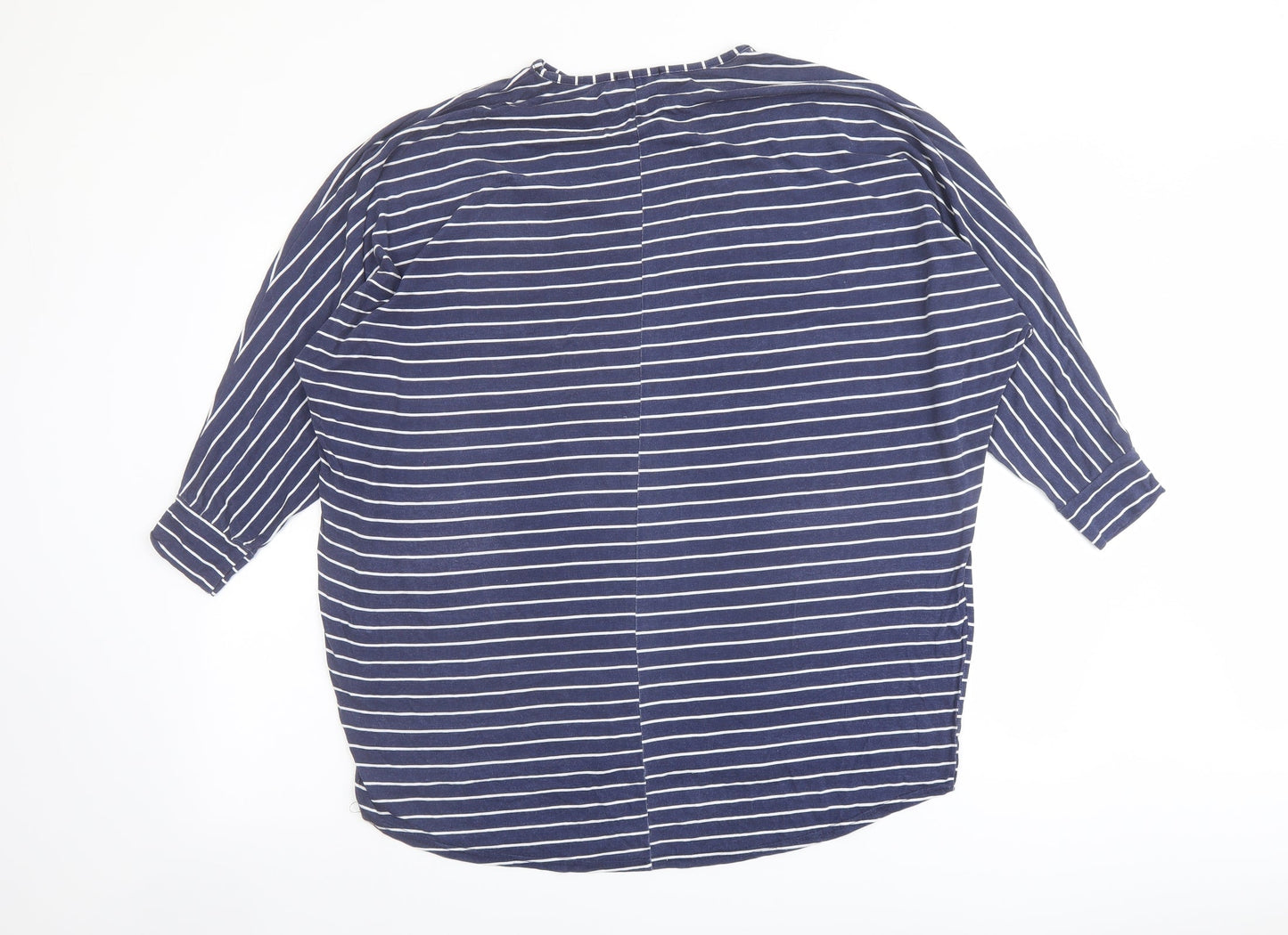 Womens UK Size M QED London Blue Basic Blouse