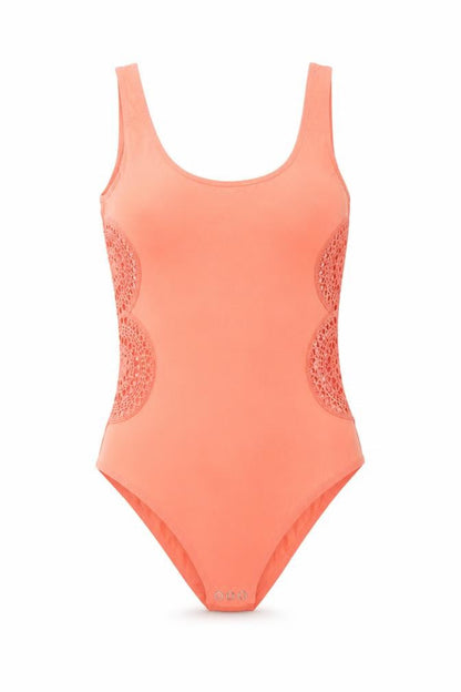 Womens UK Size 8 Topshop One-Piece Orange Playsuit