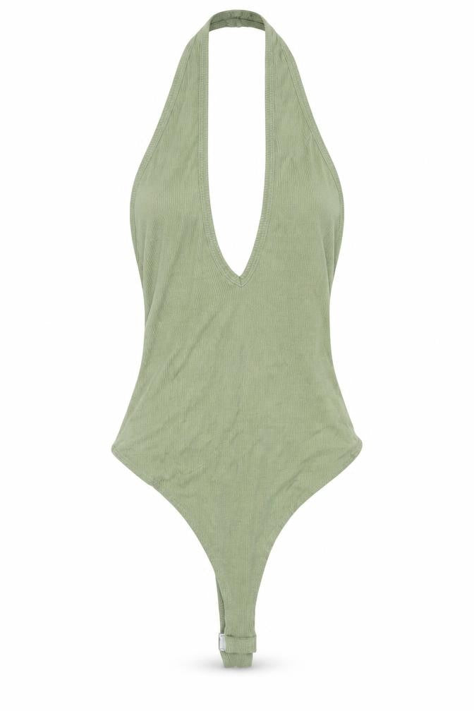 Womens UK Size 4 ASOS One-Piece Green Bodysuit