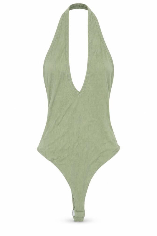 Womens UK Size 4 ASOS One-Piece Green Bodysuit