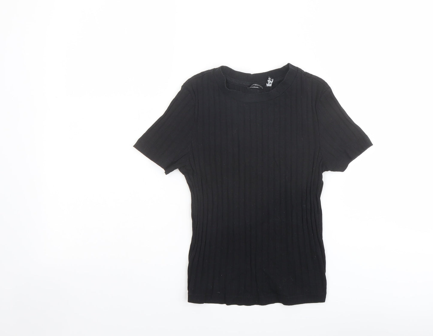 Womens UK Size 6 ASOS Black Basic T-Shirt